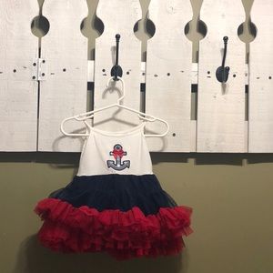 Red, white and blue tutu dress.